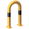 Anti-nudge hoop | steel tube  76 mm | yellow / black | total width: 400 | height above ground: 650 mm | to be fixed by plugs